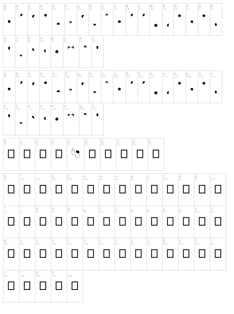 Semi font map